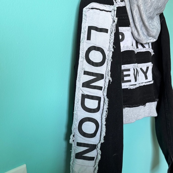 American Bazi Black and Gray Bomber Jacket - Picture 7 of 12